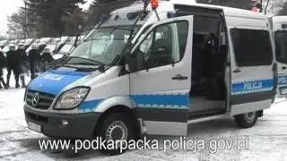 Mercedesy sprintery - nowe pojazdy podkarpackiej Policji