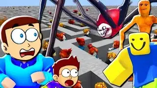 Roblox 100 Players Impossible Maze | Shiva and Kanzo Gameplay