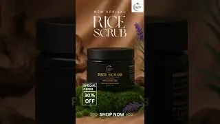 30% छूट के साथ दमकती त्वचा पाएं &ndash; Divine Era Rice Scrub!  #divineeraherbal #ricescrub #facescrub