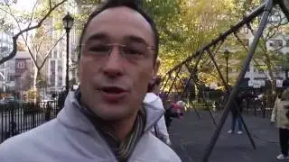 Eric Mimaud at Registering at NYC Marathon for Max Cure Foundation