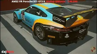 AMS2 VR Porsche 911 GT3 R Hotlap @Monza - 1:46:500: