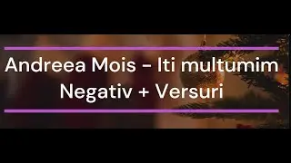 Andreea Mois- Iti multumim Negativ + Versuri