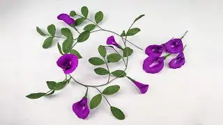 Butterfly Pea Paper Flower Made From Crepe Paper
