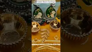 Resin Earrings😍 🤩😀#shortsfeed #youtube #earrings #earringsdesign #resinearrings #viral #shorts #diy