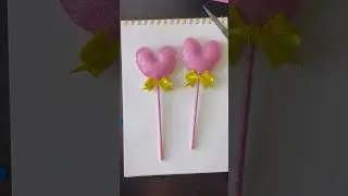 How to make fluffy hearts with glitter foam sheet #creative #diy #crafts #forkids #easycraft #ideas