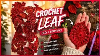 Freeform Irish Crochet Leaf Motif Element | Step-by-Step Tutorial 