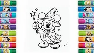 Mickey Mouse Drawing Tutorial | Coloring for Kids 🐭🖍️