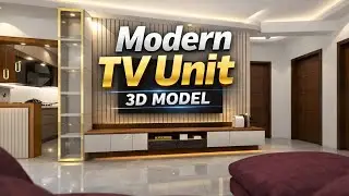 Morden TV unit 3D model design