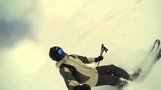 Jake Mullett on Glacier du Pissaillas at Val d'Isere