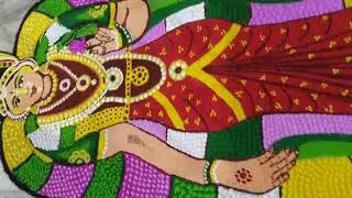 Andal rangoli by Sudha Dev