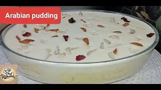 Soft & creamy Bread custard pudding recipe | Arabian - style milk pudding with Bread & cream