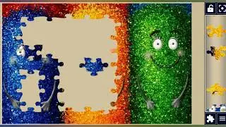 Glittery Color‑Crazy Characters 🎨🧩// #jigsawpuzzle  #colors #cartoon #fun #art @puzzlemaster1034 