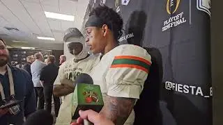 Keelan Marion WR Miami after 31.27 Fiesta Bowl win over OLE MISS 1.8.26