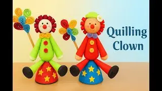 How to Make a Clown Paperweight with Quilling | Quilling Clown | Paperweight #clown @handsandhues