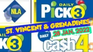 St.Vincent and Grenadines Daily Pick 3 & Daily Cash 4 for ( 28 Jan. 2022 ) just try