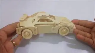 Wooden Ferrari 3D car Construction Kit | 3D Car Puzzle instructions with clear instructions