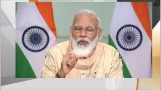 PM Narendra Modi speaking at the VC with CMs of ten states to discuss the COVID situation