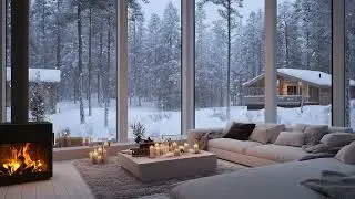 Dreamy Winter Escape in a Glass Cabin ❄️ Watching Heavy Snow Fall from a Warm Room