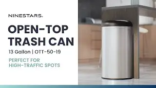 Best Trash Can for Shared Spaces | Ninestars 13 Gal Open Top Trash Can
