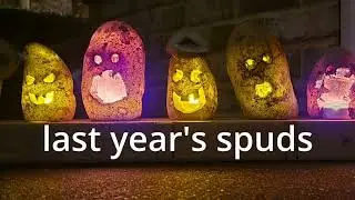 Carving Potatoes for Halloween