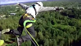 Rope Jumping. Full Pipe. 88 meters