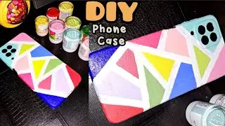 DIY Aesthetic Phone Case Painting 🌼| Reuse Old Mobile cover | satisfying creative art #Reuse