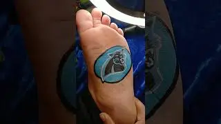 Carolina Panthers Art (Football on My Foot Series)