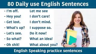 80 Daily use English Sentences || English Speaking practice sentences || Useful English phrases