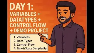Java Full Stack Tutorial Day 1 | Variables, Data Types, Control Flow, Time-Space Complexity, Program