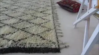 Antique Vintage Beni Ourain Moroccan Rug - BEN012 Authentic Genuine Handmade