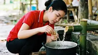 How To Build A Bamboo Water Pipeline System From Stream To Home - DIY Supply | Farm Life Tropics