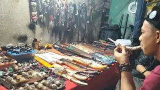 LAPAK BATU AKIK GOLOK DAN GELANG BAHAR MURAH || PASAR KEBAYORAN LAMA