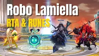 Summoners War RTA Light Robo ROBO-E65 and Water Specter Princess Lamiella with Rune Showcase