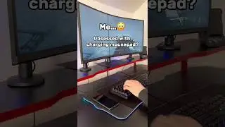 Mousepad with wireless charging and LED lights🤤 #gamingvideos #gamingshorts #gamingsetup #shorts