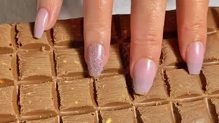 ASMR Chocolate Scratching 🍫 Destroying Chocolate with nails (no talking) | A hot mess! 🍫