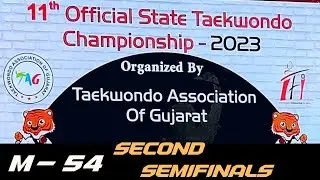 #297 M-54 2nd Semifinals Khushal Ahir 🔵 red ..... || Gujrat State Taekwondo Championship #taekwondo