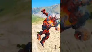 THREE HEAD TITAN LAVA GOD KILLED HYBRID HULK BUT WHY?!#shorts #gta5