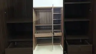 wooden_#_street_#_funichar_#_hahush_#_Asheley 3 Door multi-utility wardrobe(Exotic Teak finish)