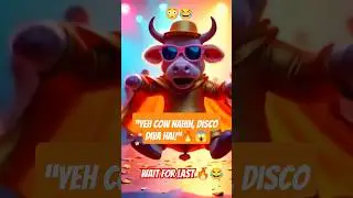 Disco Mooood On! Is Dancing Cow Ne Party Loot Li 🔥😱😂| cow | cow dance | #shorts #shortsfeed #cow