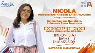 Nicola Ananda - Honorable Mention Lomba Menulis Esai Nasional - Kategori Mahasiswa | Bangga