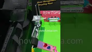 plastic waste management plant working model -  - science project - #shorts  - howtofunda