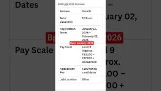 #bpsc acf vacancy 2026 #government #governmentexam #shortvideo #short #shorts #shortsfeed #govtjob