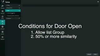 Access control device control using AI face recognition NVR.