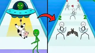 🕹 Stickman Roll WEEGOON - Android Gameplay Walkthrough - All Levels 18-23 - Funny Stickman