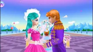 Created 💫😁 ice princess Royal wedding days makeup salon clothes shop Barbie game dolls dress up 