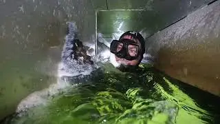 Pontoon boats underwater cleaning service.