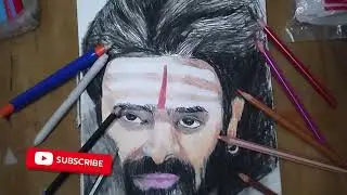 Kannappa movie Prabhas drawing pencil shading colours || How to draw prabhas easy step by step