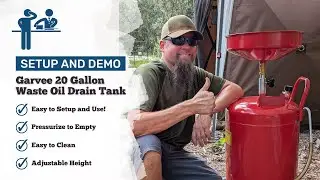 Setup and Demo - Garvee 20 Gallon Automotive Waste Oil Drain Tank