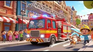 Wheels on the Fire Truck Song for Kids | Fire Engine Song, Vehicle Song, Nursery Rhymes & Baby Songs