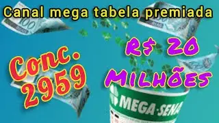 Mega sena 2959 tabela de ter&ccedil;a feira 